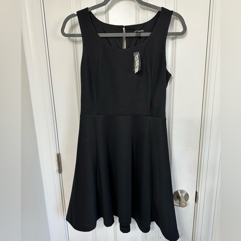 Express Elegant Black Sleeveless Mini Dress